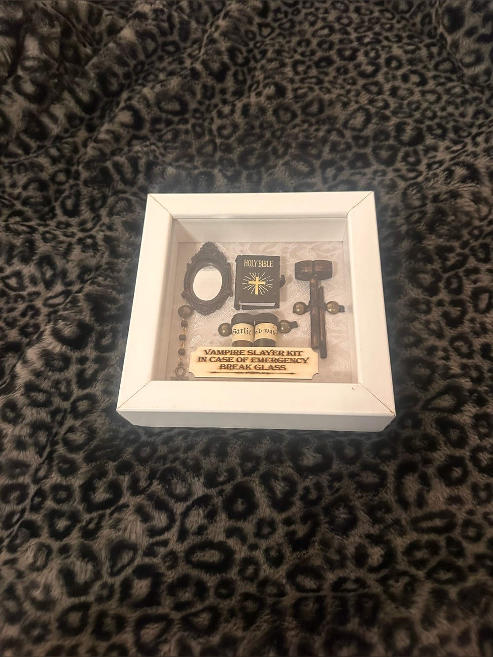 White Vampire Slayer Shadow Box